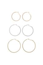 Forever21 Metallic Hoop Earring Set