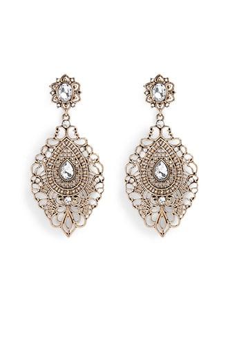 Forever21 Ornate Wire Drop Earrings