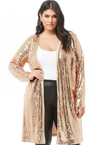 Forever21 Plus Size Sequin Longline Jacket