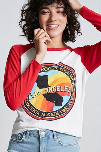 Forever21 Rockn Los Angeles Baseball Tee