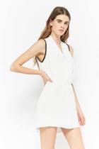 Forever21 Contrast Trim Surplice Dress