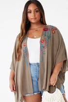 Forever21 Plus Size Embroidered Floral Cardigan