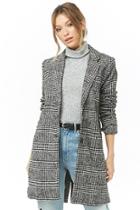 Forever21 Tweed Glen Plaid Coat