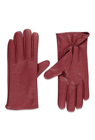 Forever21 Faux Leather Gloves (burgundy)