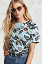 Forever21 Tropical Floral Graphic Tee