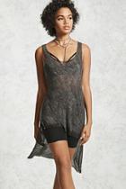 Forever21 Sheer High-low Tank Top