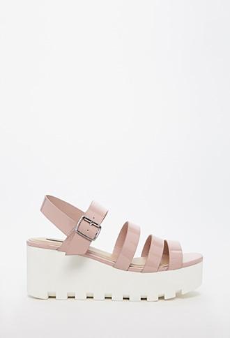 Forever21 Patent Faux Leather Platform Sandal