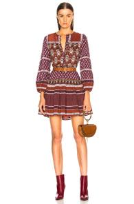 Sea Mia Long Sleeve Tunic Dress In Paisley,red
