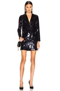 Fleur Du Mal Sequin Blazer Dress In Black