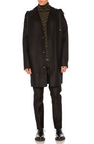 Lanvin Dropped Shoulder Dufflecoat In Black