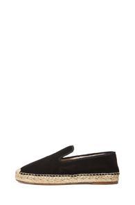 Elyse Walker Los Angeles Suede Espadrilles In Black