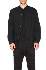 Mr. Completely Banded Collar Jacket In Black