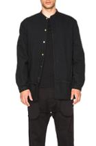 Mr. Completely Banded Collar Jacket In Black