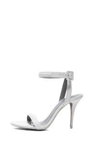 Alexander Wang Antonia Lizard Embossed Leather Heels In White,animal Print