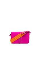 Off-white Moire Mini Flap Bag In Pink