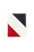 Thom Browne Billfold With Coin Compartment Wallet In Blue,red,stripes,white