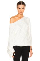 Baja East Cableknit Sweater In White