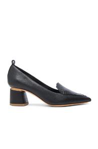 Nicholas Kirkwood Leather Beya Block Heels In Black