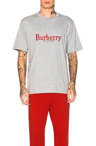 Burberry Lopori Logo Tee In Gray