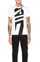 Alexander Mcqueen Graphic Stripe Tee In White,abstract