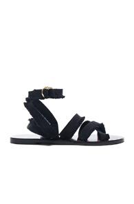 Avec Moderation Stromboli Sandals In Black