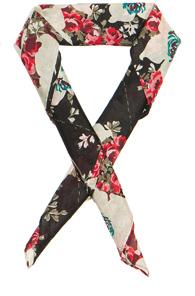 Rag & Bone Kimono Floral Bandana Neck Tie In Black,floral