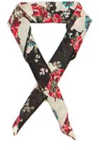 Rag & Bone Kimono Floral Bandana Neck Tie In Black,floral