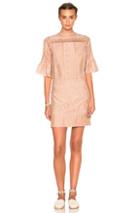 Ulla Johnson Elena Embroidered Cotton Silk Dress In Pink