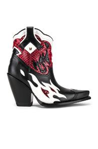 Valentino Ranch Flames Boots In Black