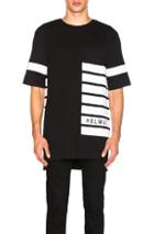 Helmut Lang Oversized Tee In Black,stripes