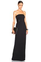 Alexander Wang Strapless Gown With Satin Belt In Black
