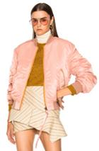 Acne Studios Clea Bomber Jacket In Pink