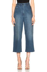 Tibi High Waist Cropped In Blue