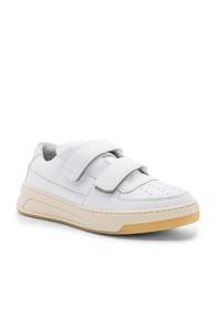 Acne Studios Leather Pete Sneakers In White