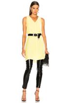 Rick Owens Velvet Tunic Tank Top In Green