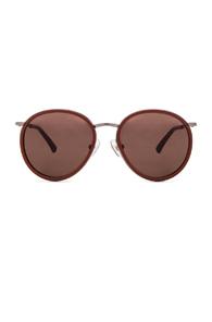 Dries Van Noten Oval Sunglasses In Red