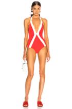 Flagpole For Fwrd Jade Swimsuit In Red,white