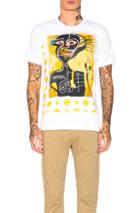 Comme Des Garcons Shirt Basquiat Tee In Abstract,polka Dots,white,yellow