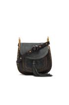 Chloe Small Suede Patchwork Hudson Bag In Blue