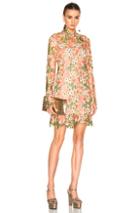 Kate Sylvester Edie Mini Dress In Pink,floral,green