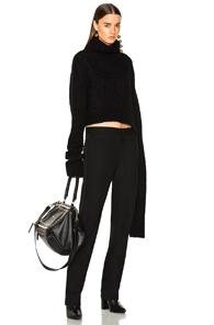 Ann Demeulemeester Asymmetric Hem Turtleneck Sweater In Black