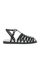 Acne Studios Shiny  Leather Omane Sandals In Black