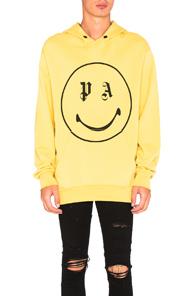 Palm Angels Pa Smiling Hoody In Yellow
