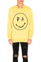 Palm Angels Pa Smiling Hoody In Yellow