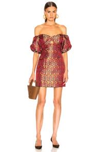 Caroline Constas Titos Dress In Floral,red,yellow