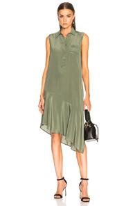 Equipment Tira Dress In Green