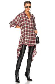 Faith Connexion Check Shirt In Checkered & Plaid,red