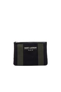 Saint Laurent Beach Pouch In Black