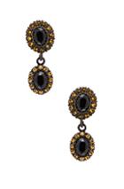 Givenchy Diamond Colors Small Drop Earrings In Black,metallics,orange