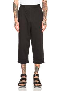 J.w. Anderson Crop Pleat Back Trousers In Black